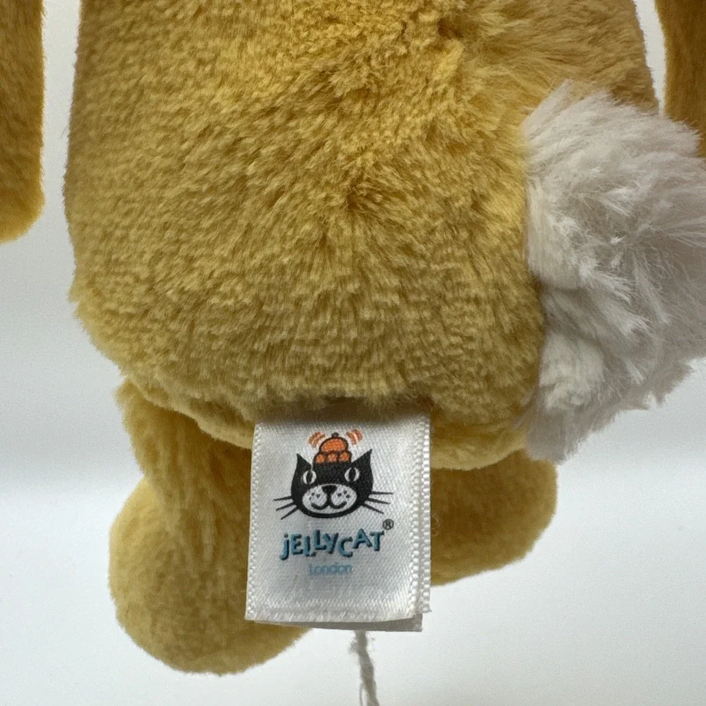 Jellycat Small Bashful Sunshine Yellow Bunny White Tail 8 Inch Retired